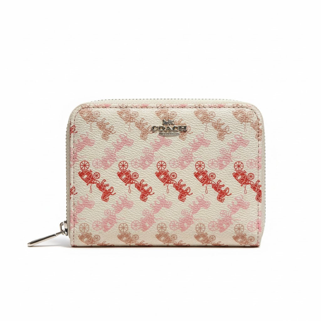 Coach Horse & Carriage Print Zip-Around Wallet 🎠💖🔒
