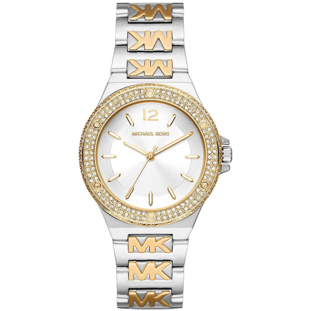 Michael Kors Lennox Pavé Two-Tone Logo Watch