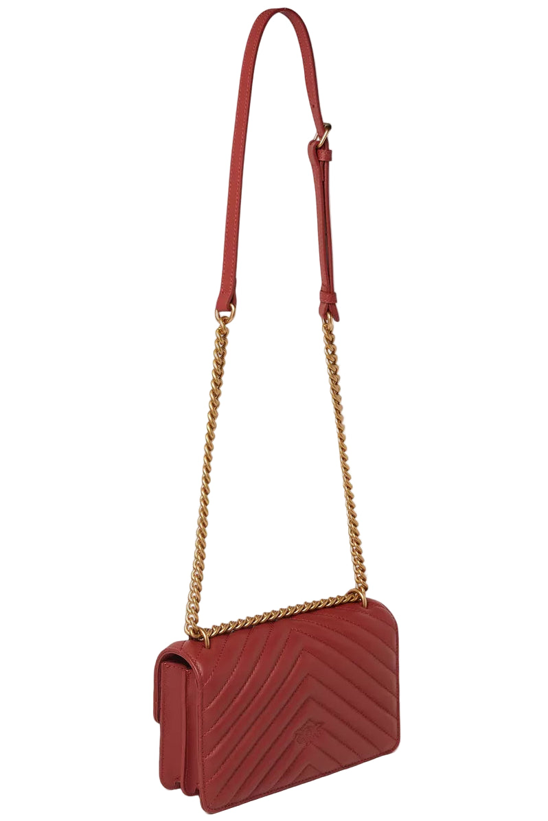 Pinko Love Bag Puff in Red Quilted Leather with Gold Birds 💖🕊️✨