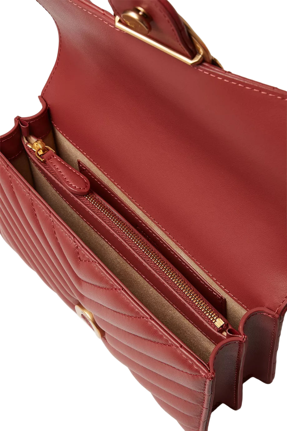 Pinko Love Bag Puff in Red Quilted Leather with Gold Birds 💖🕊️✨