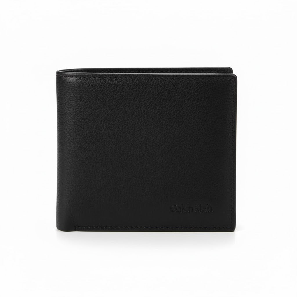 Calvin Klein Minimalist Black Leather Bifold Wallet ⚫️💼💳