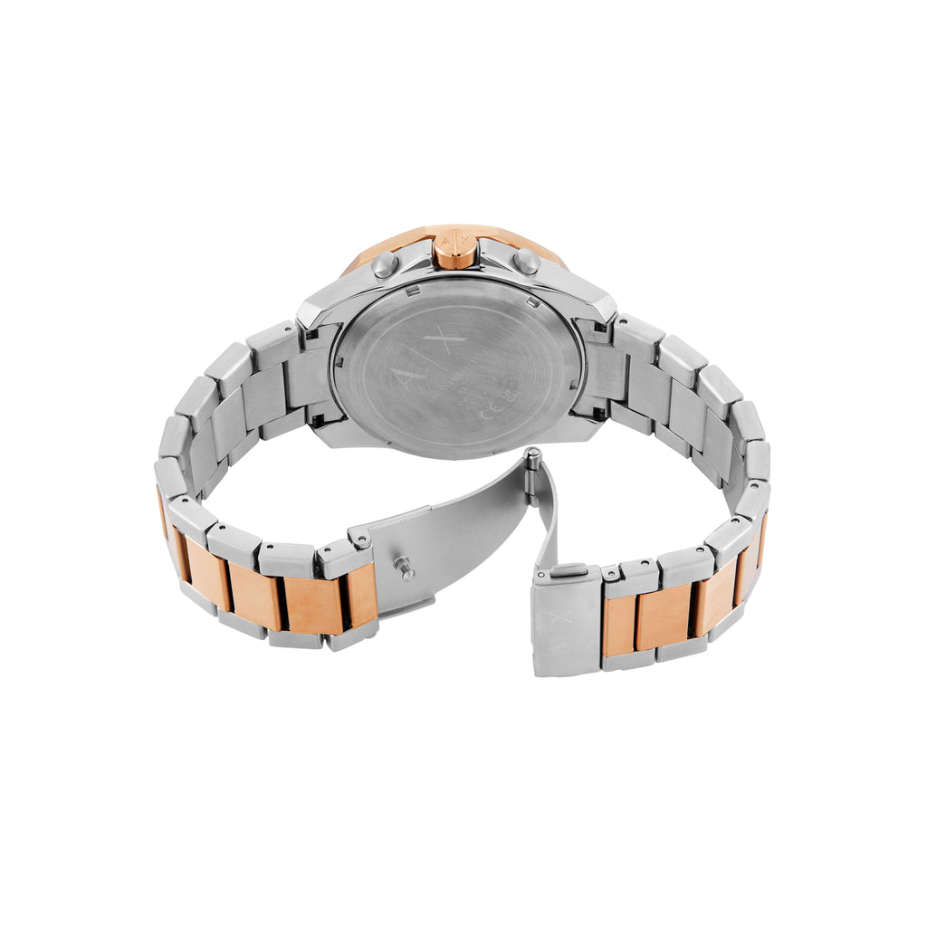 Armani Exchange Men's Chronograph Two-Tone Blue & Rose Gold Dive Watch 🌊💙🔥