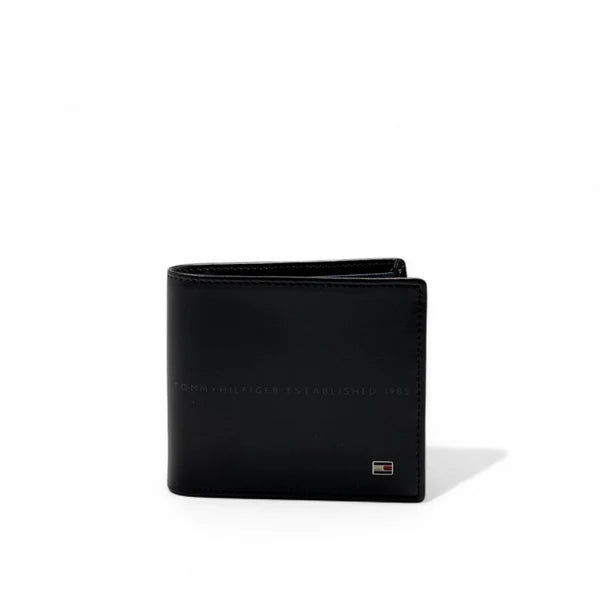 Tommy Hilfiger Men's RFID Black Leather Wallet with Embossed Logo 🖤✨💳