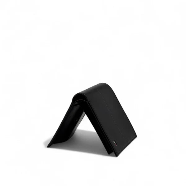 Tommy Hilfiger Men's RFID Black Leather Wallet with Embossed Logo 🖤✨💳