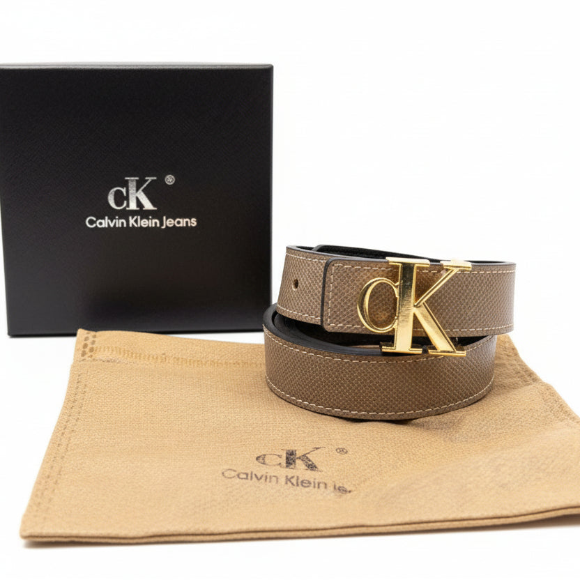 Calvin Klein Gold Buckle Saffiano Leather Belt 💫 👜 ✨