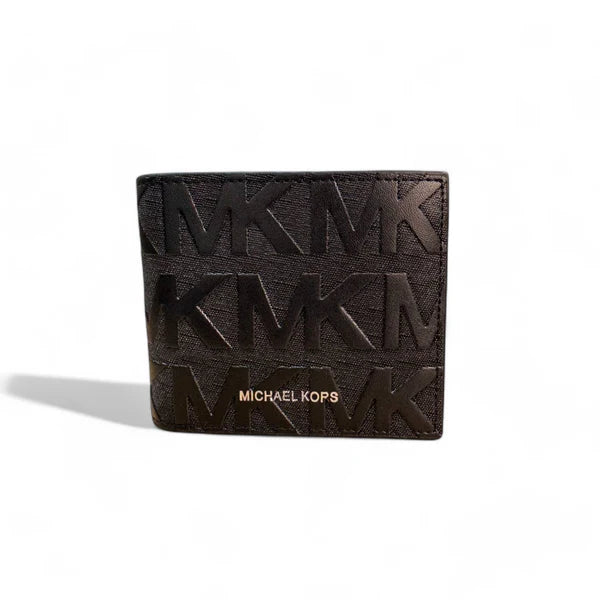 Michael Kors Men's Black Two-Tone Logo Bi-Fold Wallet 🖤🔠✨