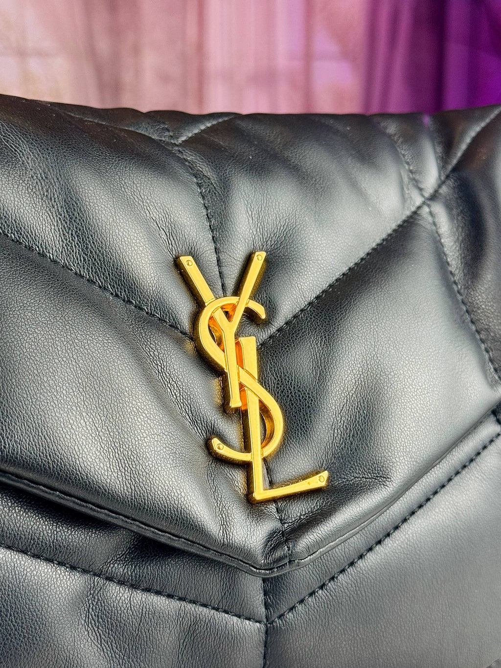 Saint Laurent Loulou Puffer Small Shoulder Bag Black Gold YSL 🖤✨👑