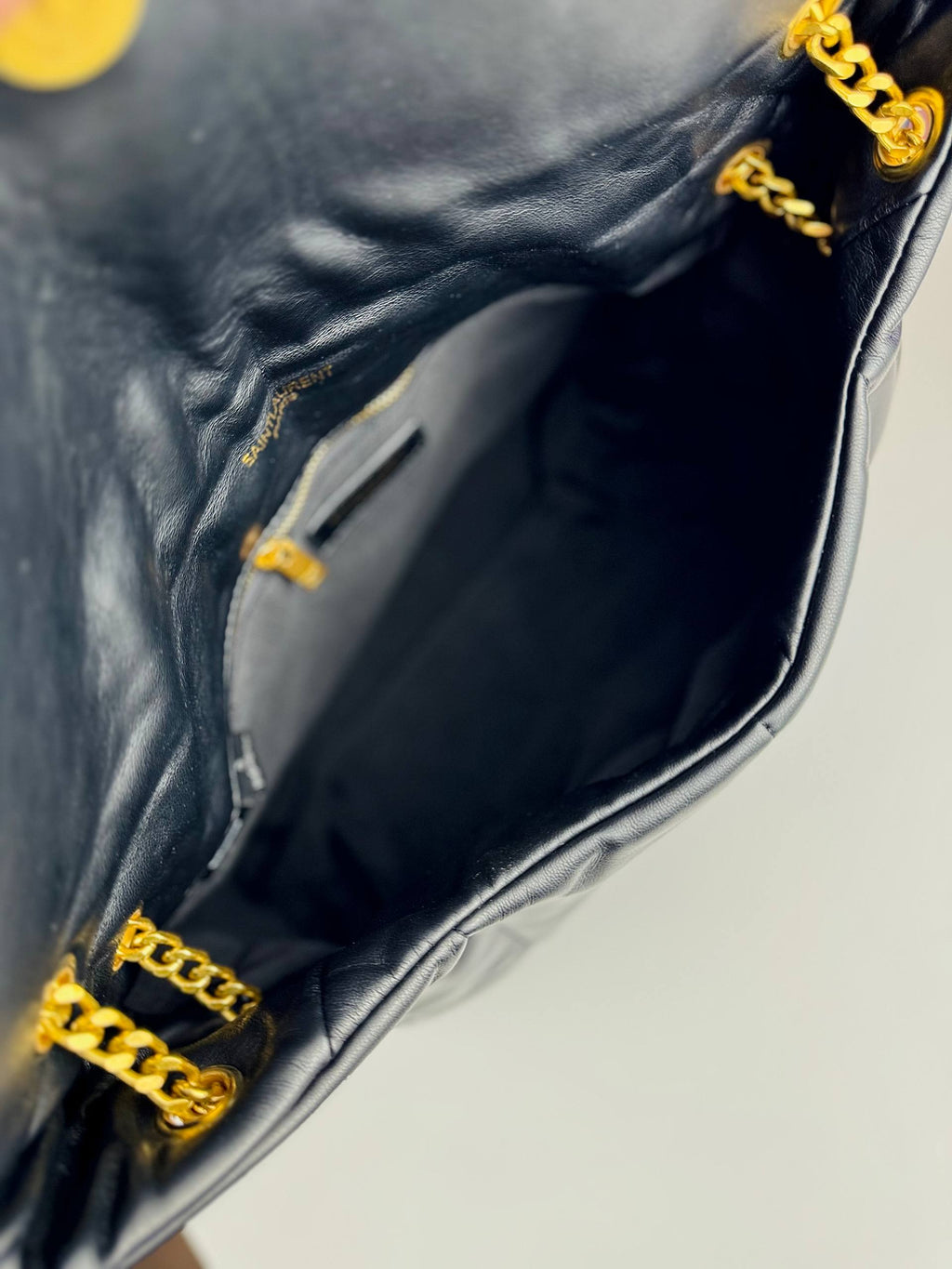 Saint Laurent Loulou Puffer Small Shoulder Bag Black Gold YSL 🖤✨👑