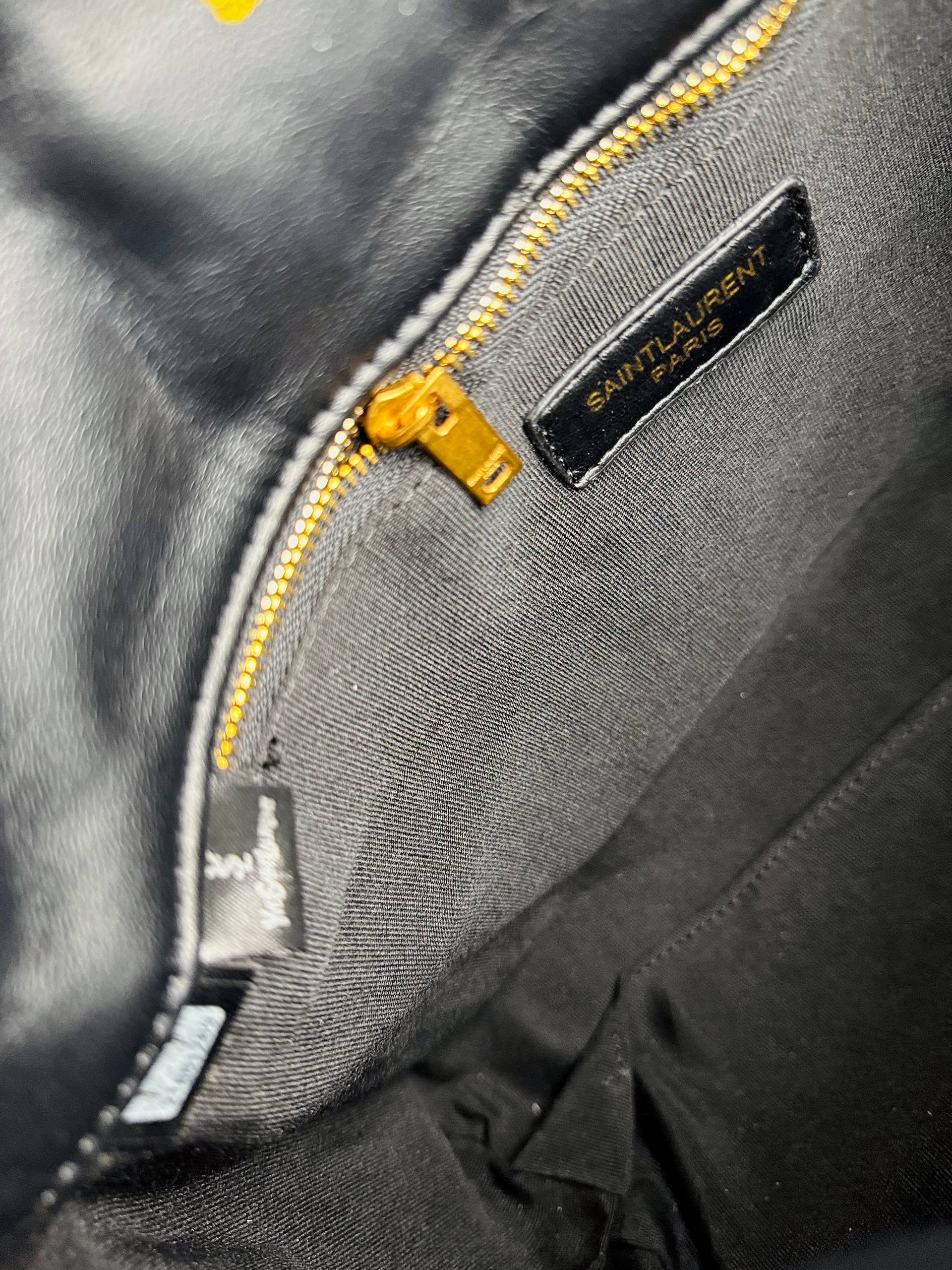 Saint Laurent Loulou Puffer Small Shoulder Bag Black Gold YSL 🖤✨👑