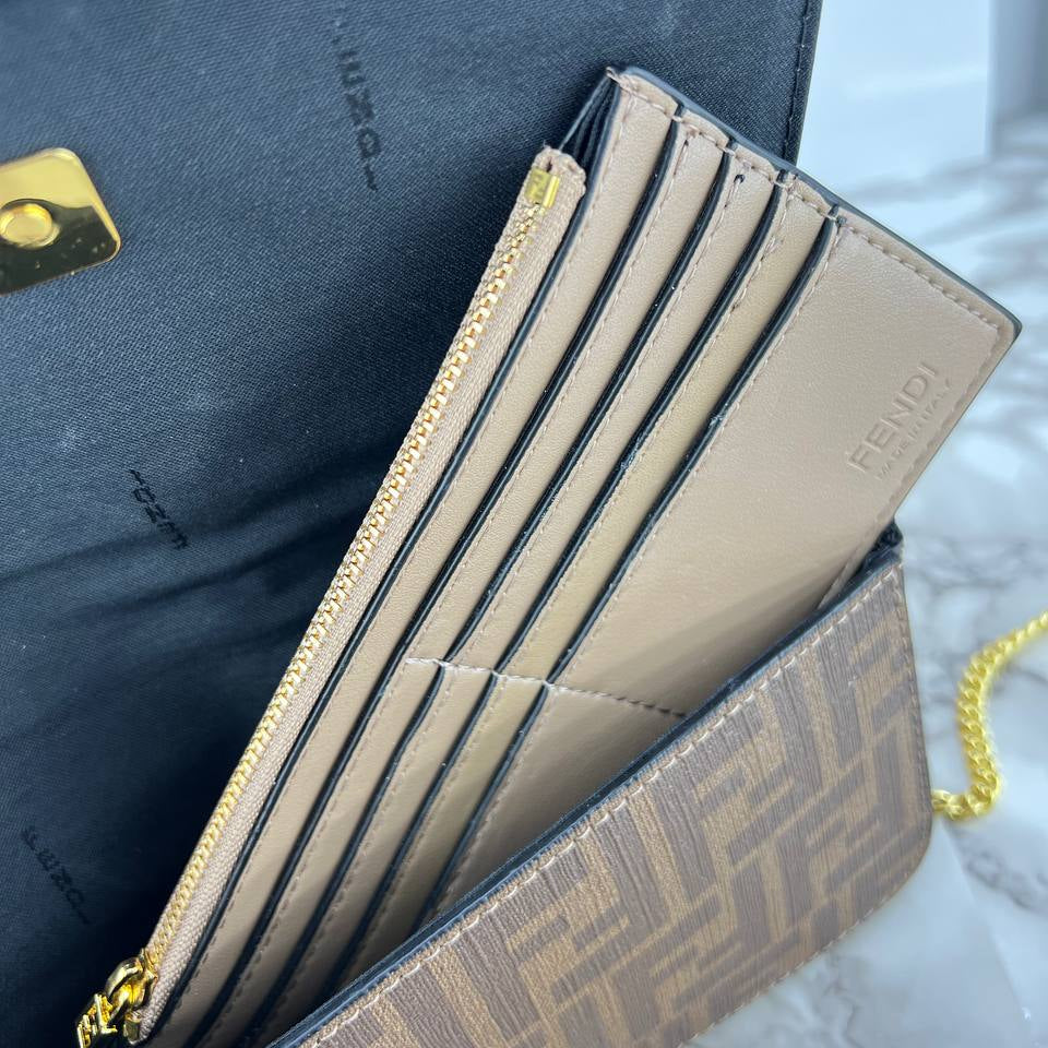 Fendi Monogram Chain Crossbody Bag 👜✨🤎