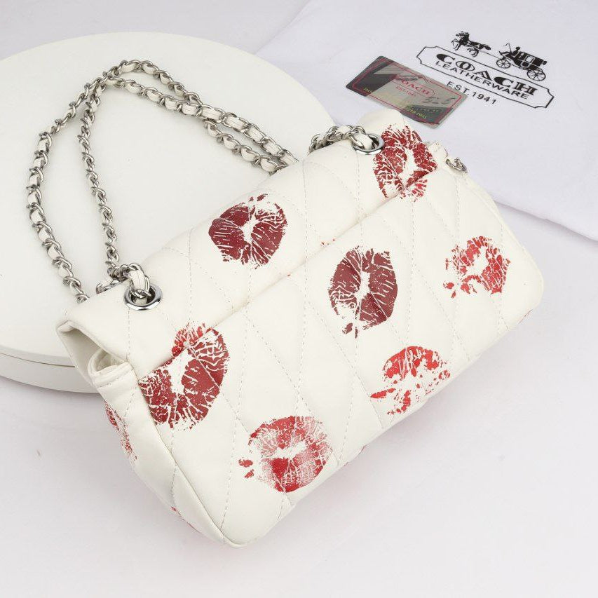 Coach Pillow Tabby Shoulder Bag with Red Lip Print 💋👜✨