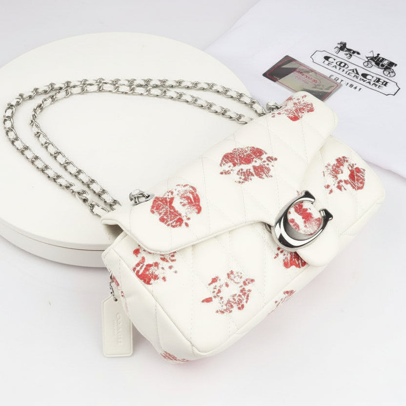 Coach Pillow Tabby Shoulder Bag with Red Lip Print 💋👜✨