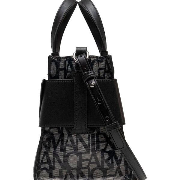 🖤 Armani Exchange Logo Print Tote Black Monogram 💼✨🏙️