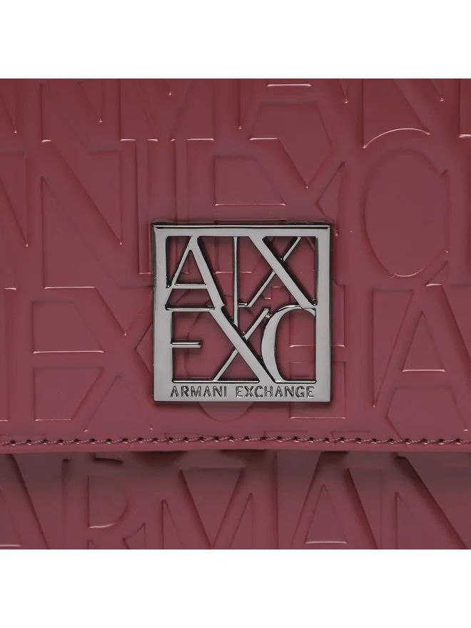 🍷 Armani Exchange Burgundy Crossbody Logo Embossed 👜🌹✨