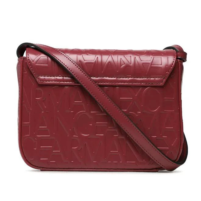 🍷 Armani Exchange Burgundy Crossbody Logo Embossed 👜🌹✨