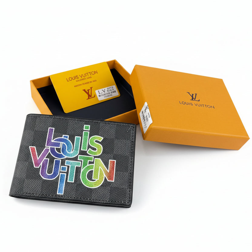 Louis Vuitton Damier Graphite Rainbow Slalom Wallet 🌈💼✨