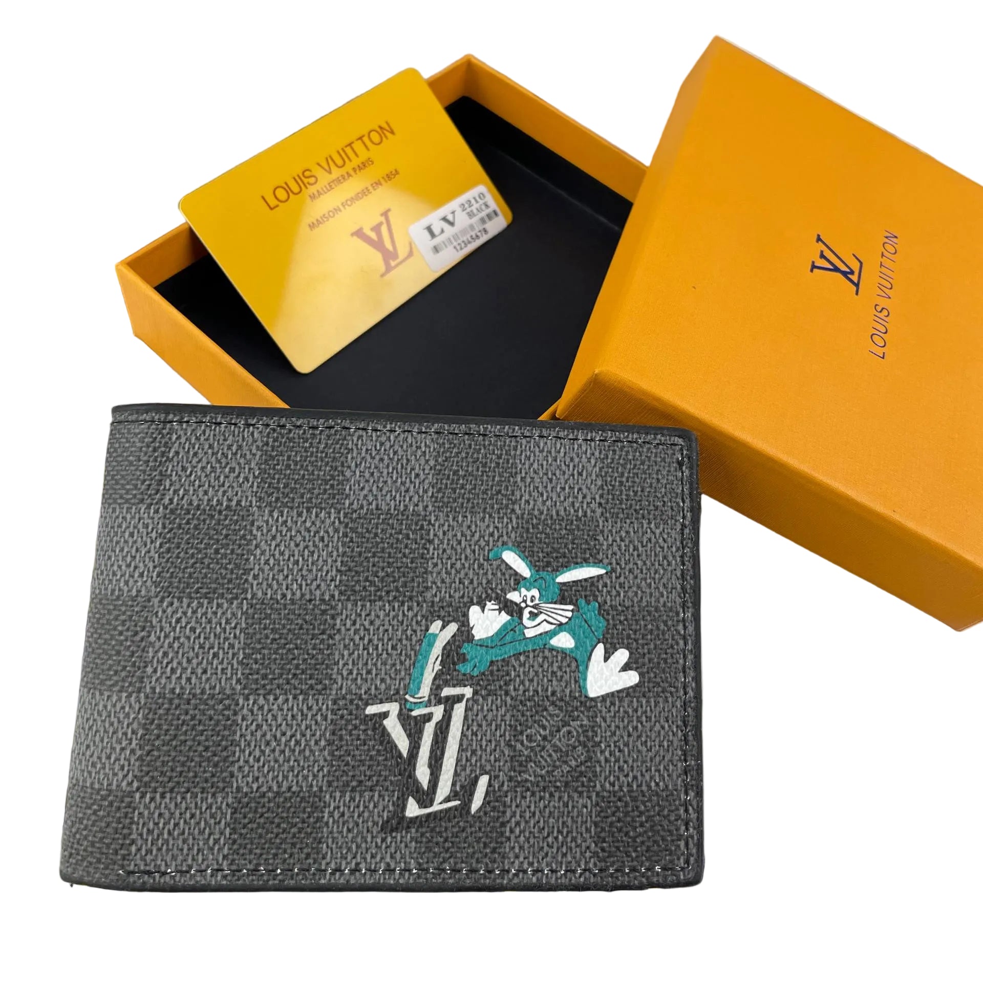 Louis Vuitton Damier Graphite Wallet with Animation 🐰💼✨