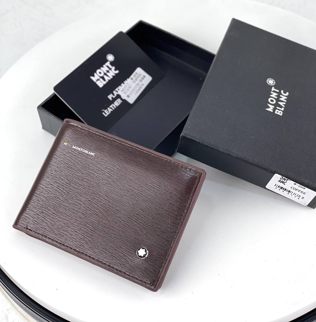 Montblanc Textured Leather Bi-fold Wallet 💼✨☕
