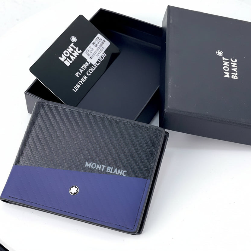 Montblanc Extreme Carbon Fiber Texture Bi-Fold Wallet 💼✨🌟