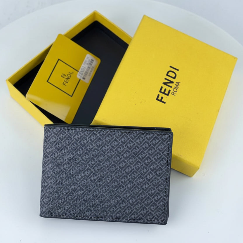 Fendi FF Motif Bifold Wallet in Slate Grey 💼 🇮🇹 ✨