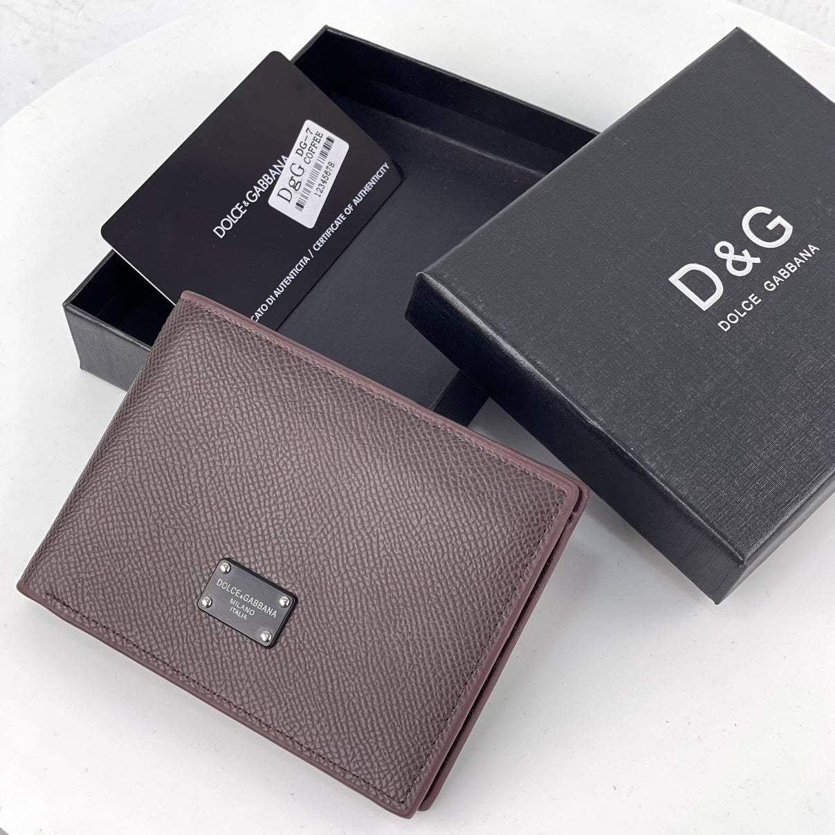 Dolce & Gabbana Bifold Wallet in Grained Brown Leather 💼 🇮🇹 ✨