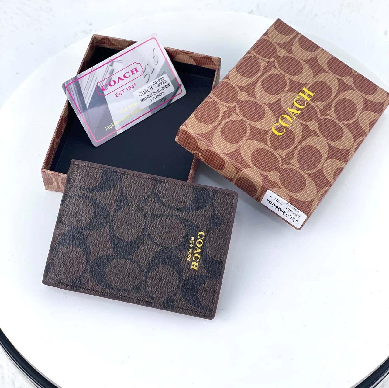 Coach Signature Canvas Bifold Wallet 💼✨🤎