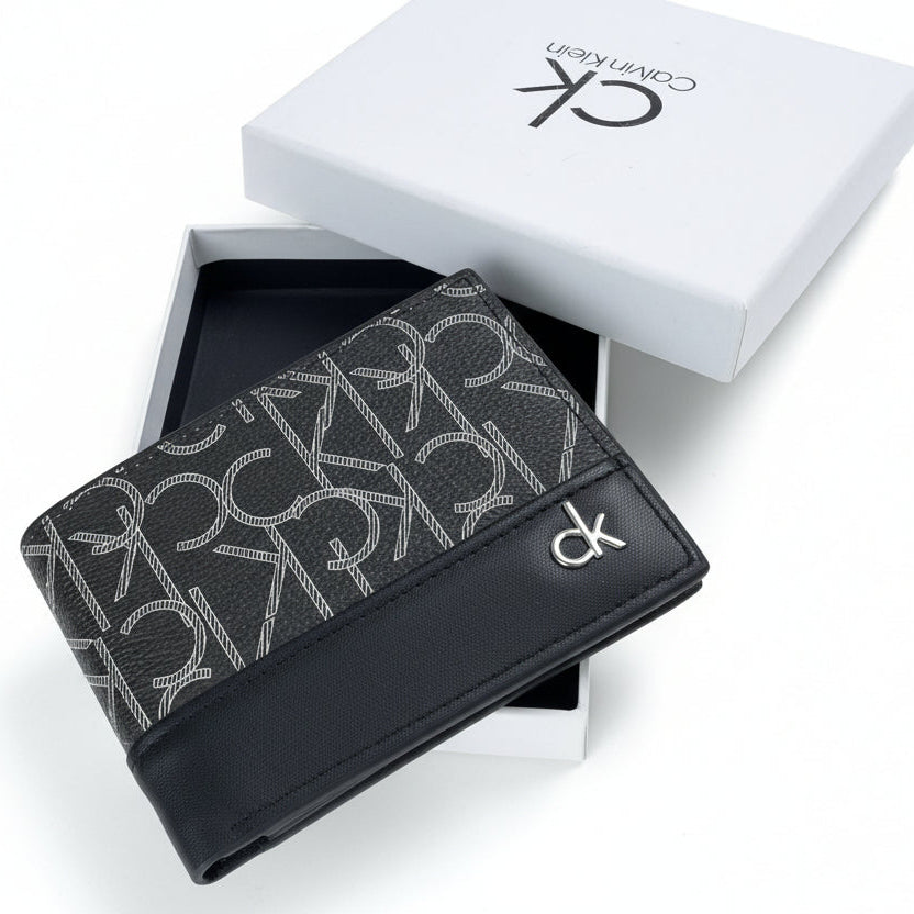 Calvin Klein Monogram Bifold Leather Wallet 💼🖤✨