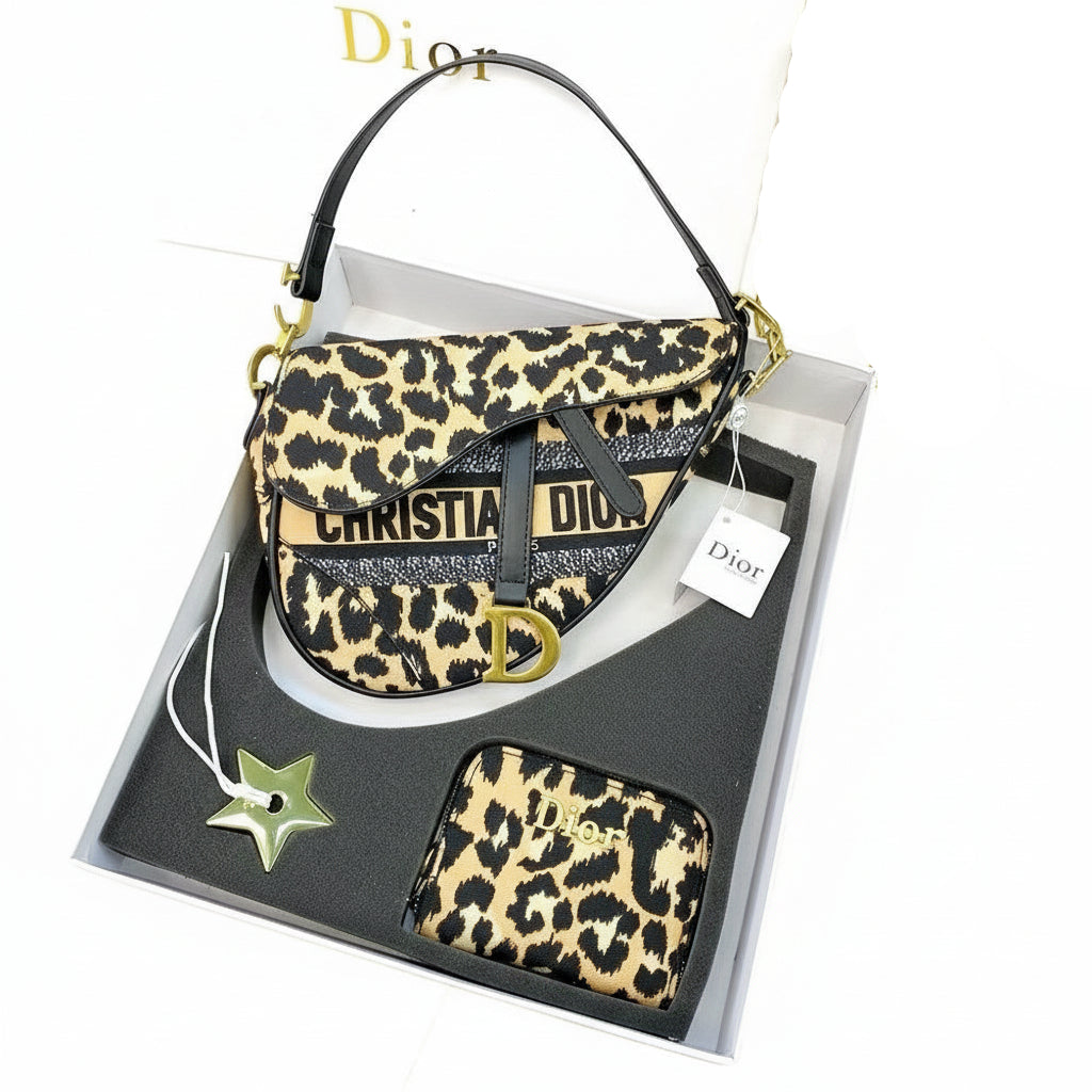 Dior Saddle Bag & Wallet Set 🐆👜✨