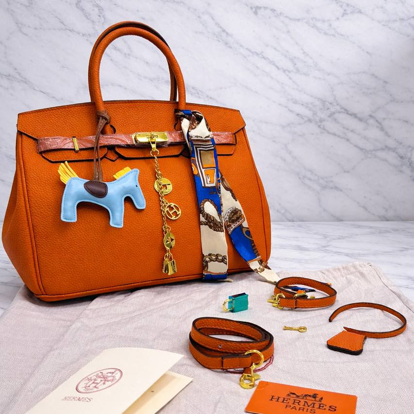 Hermès Birkin Style Handbag in Deep Teal Leather 👜✨🐎