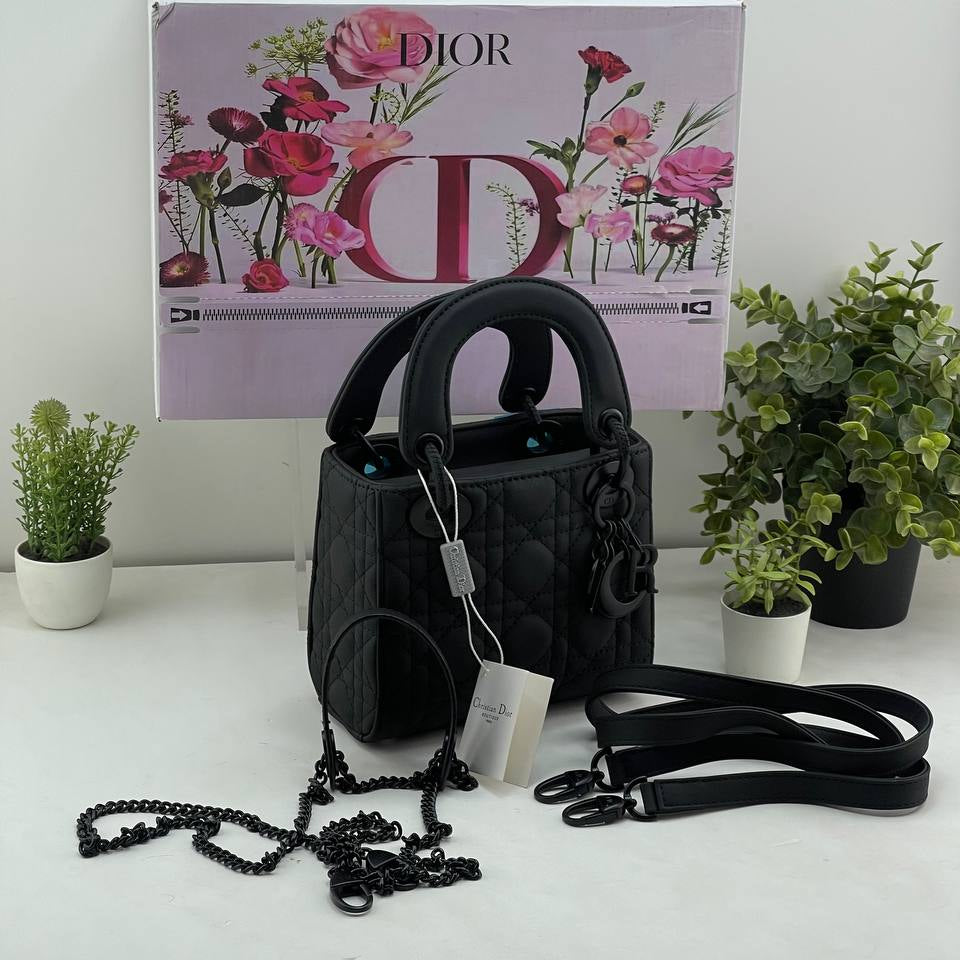 Lady Dior Matte Black Cannage Handbag 🖤✨👜
