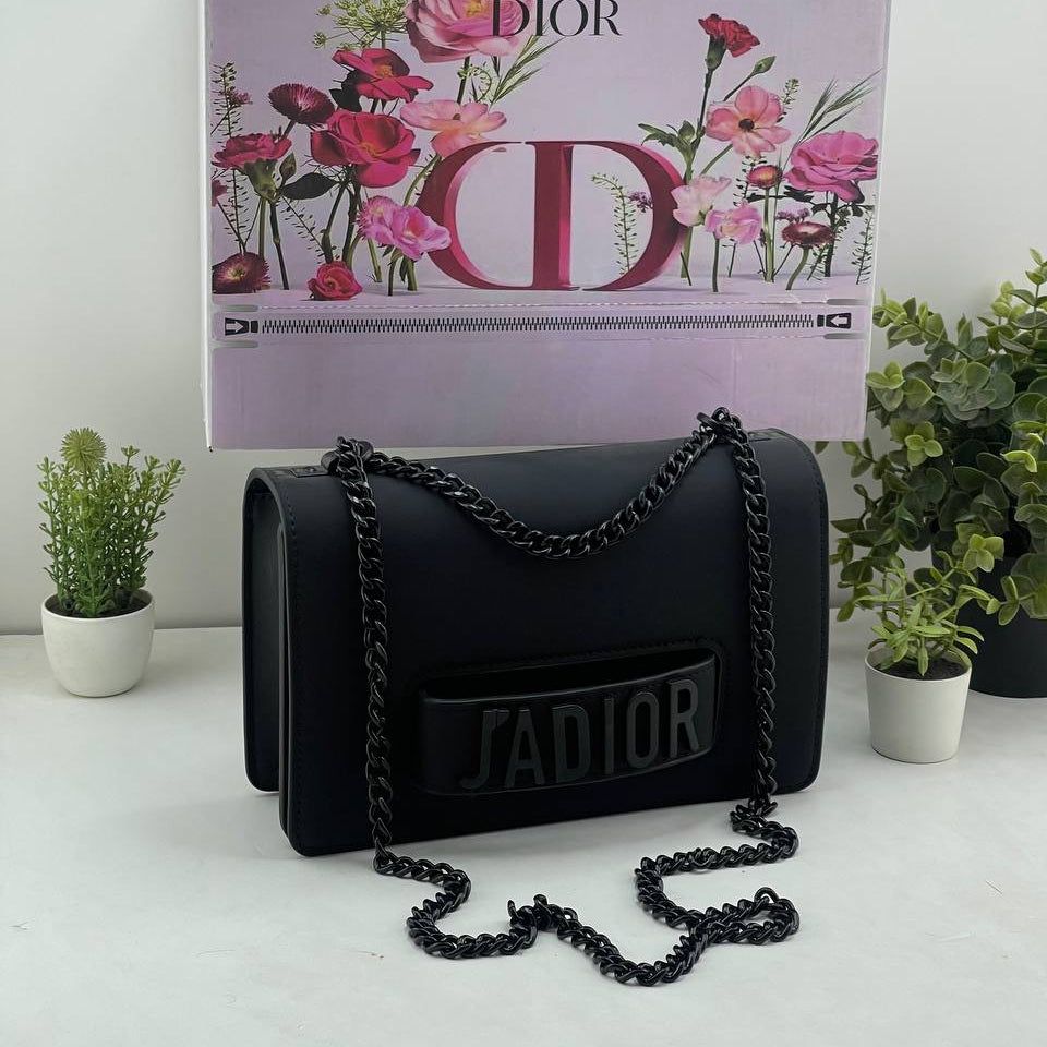 Dior J'Adior Black Flap Bag with Gold Chain 👜✨🖤