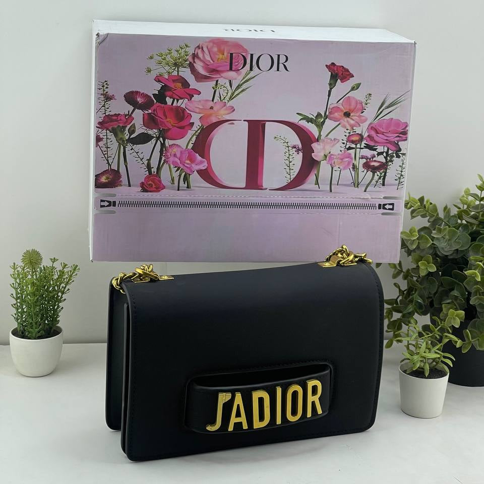 Dior J'Adior Black Flap Bag with Gold Chain 👜✨🖤