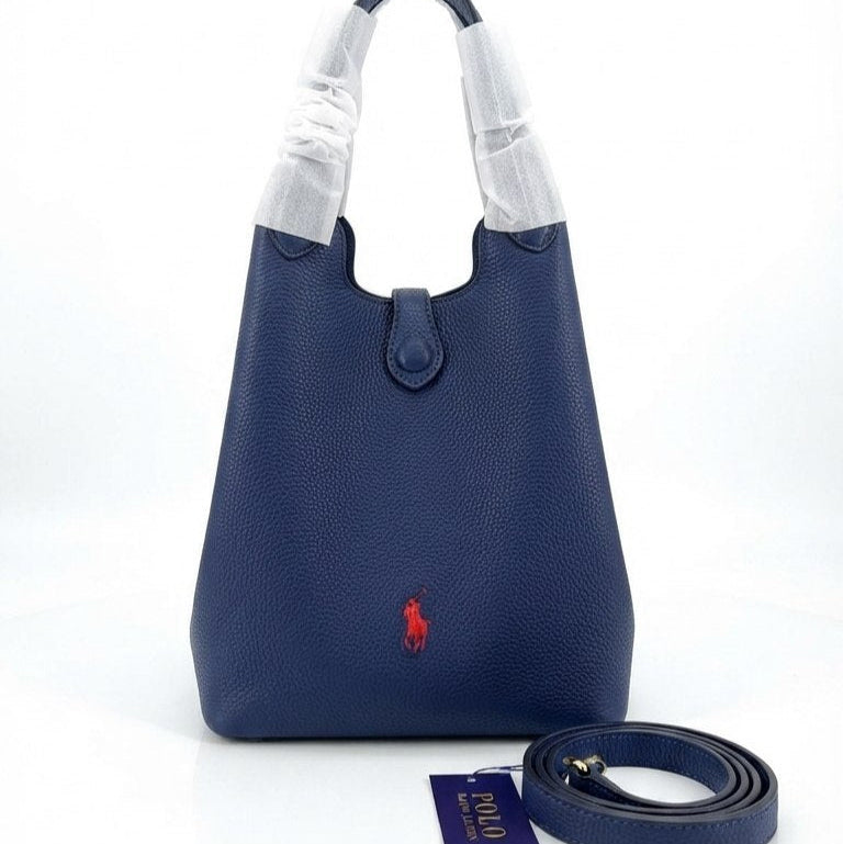 Polo Ralph Lauren Red Soft Leather Crossbody Handbag