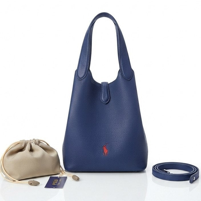 Polo Ralph Lauren Red Soft Leather Crossbody Handbag