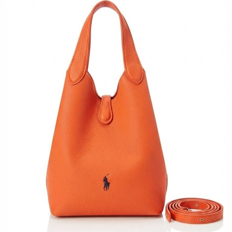 Polo Ralph Lauren Red Soft Leather Crossbody Handbag