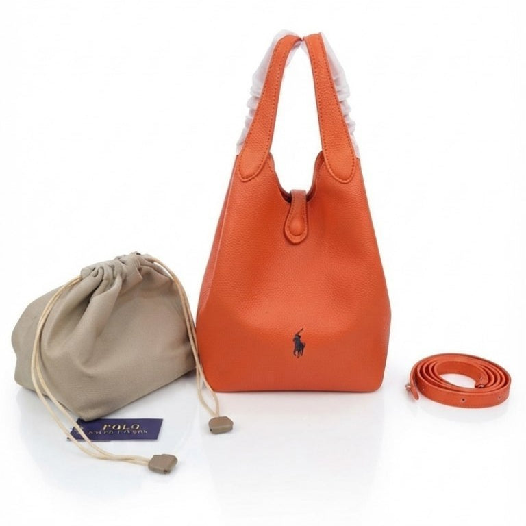 Polo Ralph Lauren Red Soft Leather Crossbody Handbag