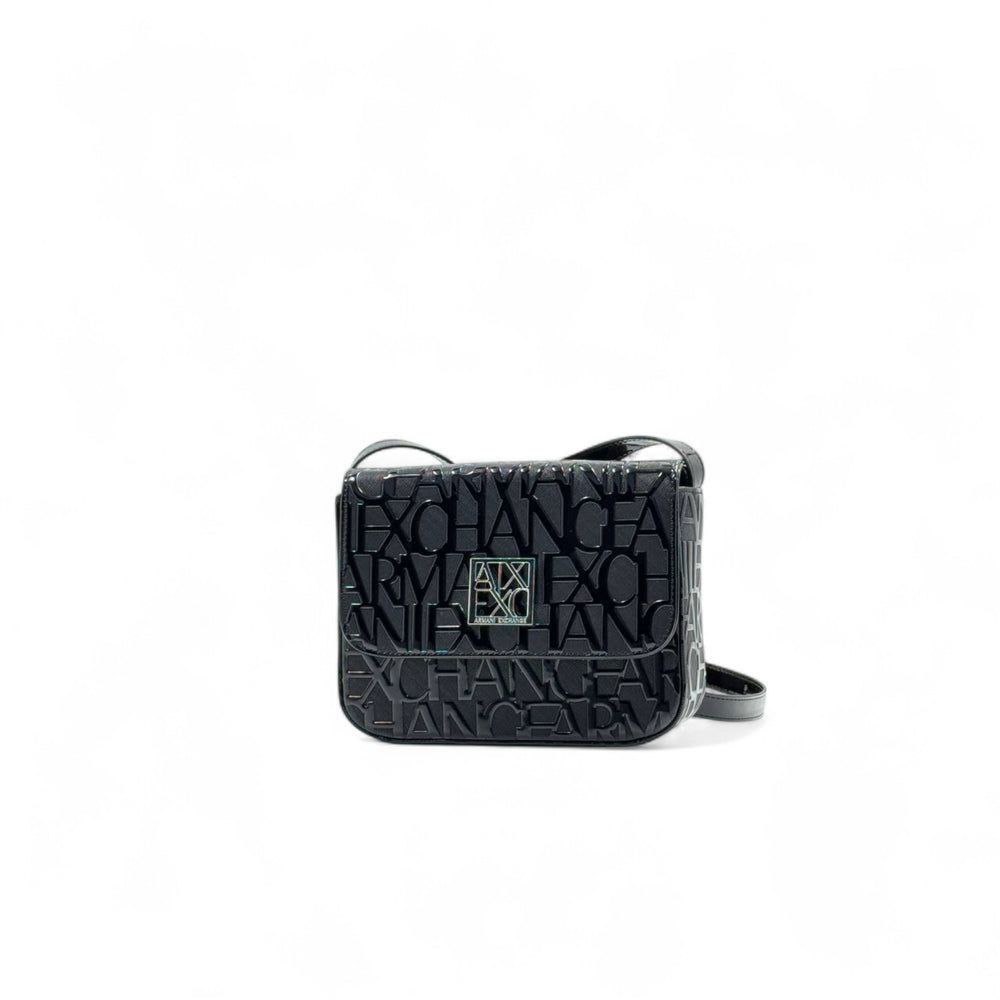 Armani Exchange Glossy Logo Embossed Crossbody Bag 🖤👜✨
