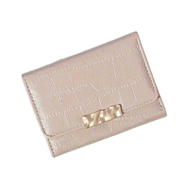 Chic Crocodile-Embossed Tri-Fold Wallet 💖🐊✨