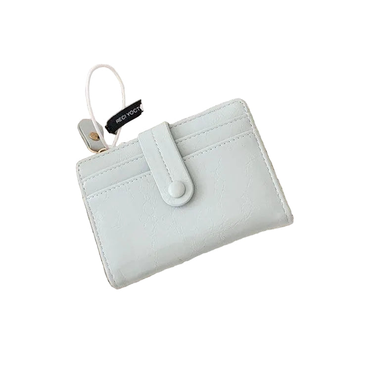 REGI YOCT Light Blue Card Holder Wallet with Snap Closure 🧊💳✨