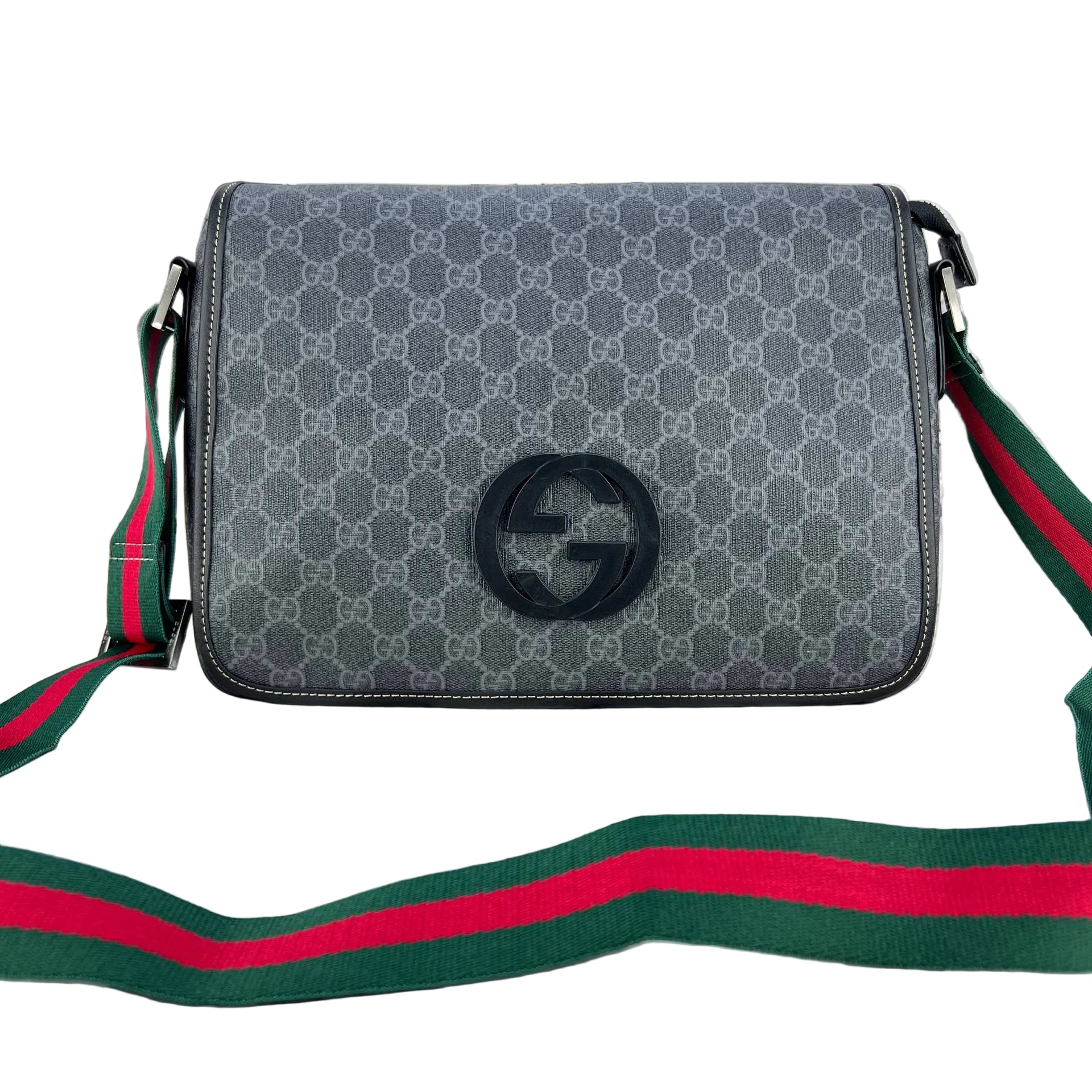 Gucci GG Supreme Messenger Bag with Web Strap 👜✨🇮🇹