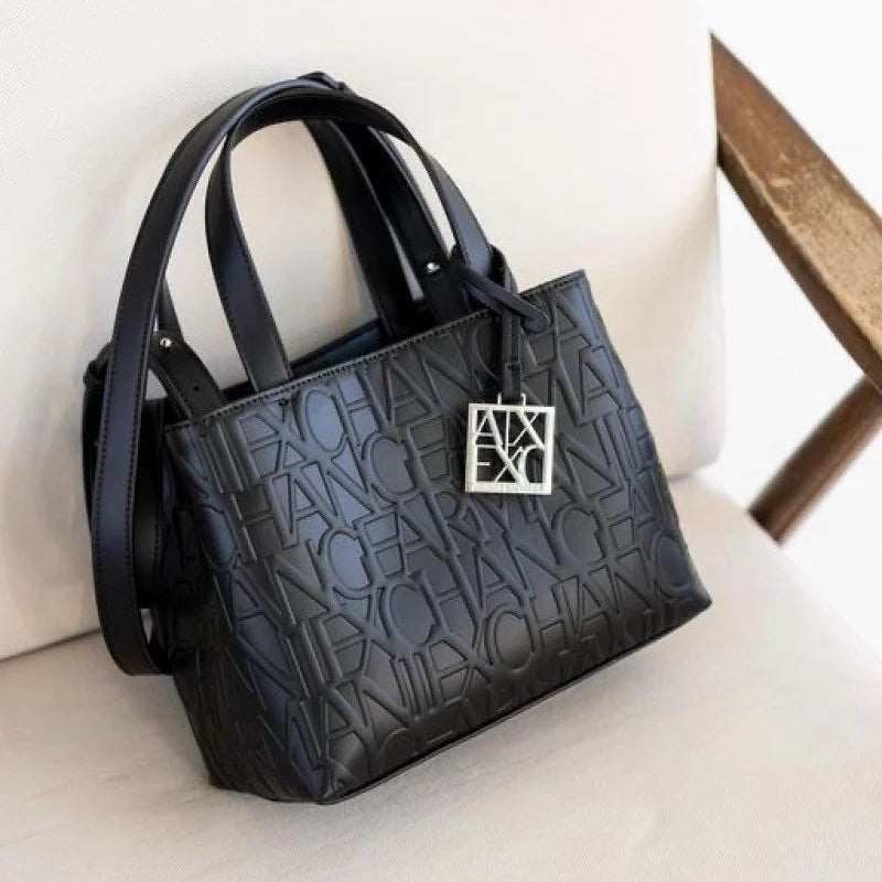 Armani Exchange Embossed Logo Tote Bag in Crimson Red 👜❤️🔥