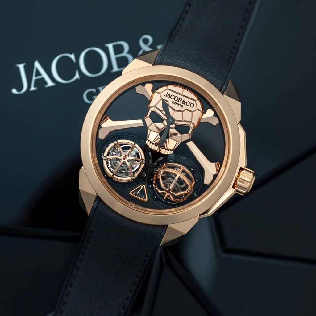 ⌚ Jacob & Co. Rose Gold Skull Double Tourbillon Watch 💀✨