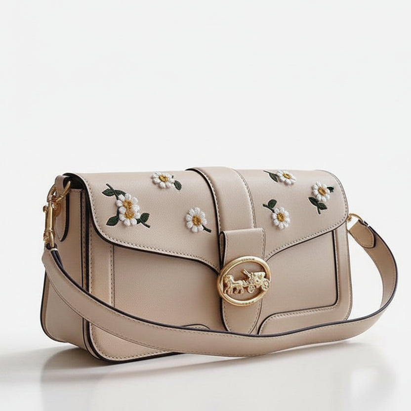 Coach Georgie Shoulder Bag with Daisy Embroidery 🌼👜✨