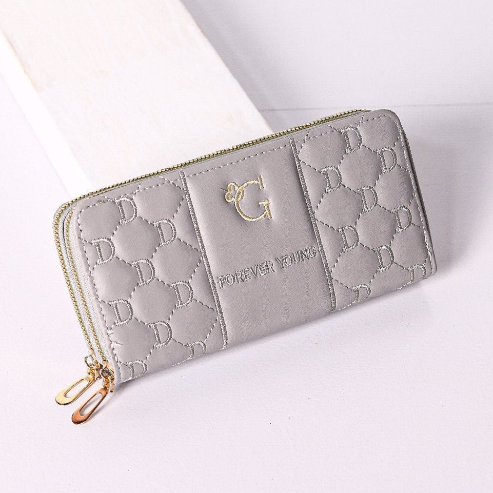 Forever Young Quilted Zipper Wallet 🩶✨🔒