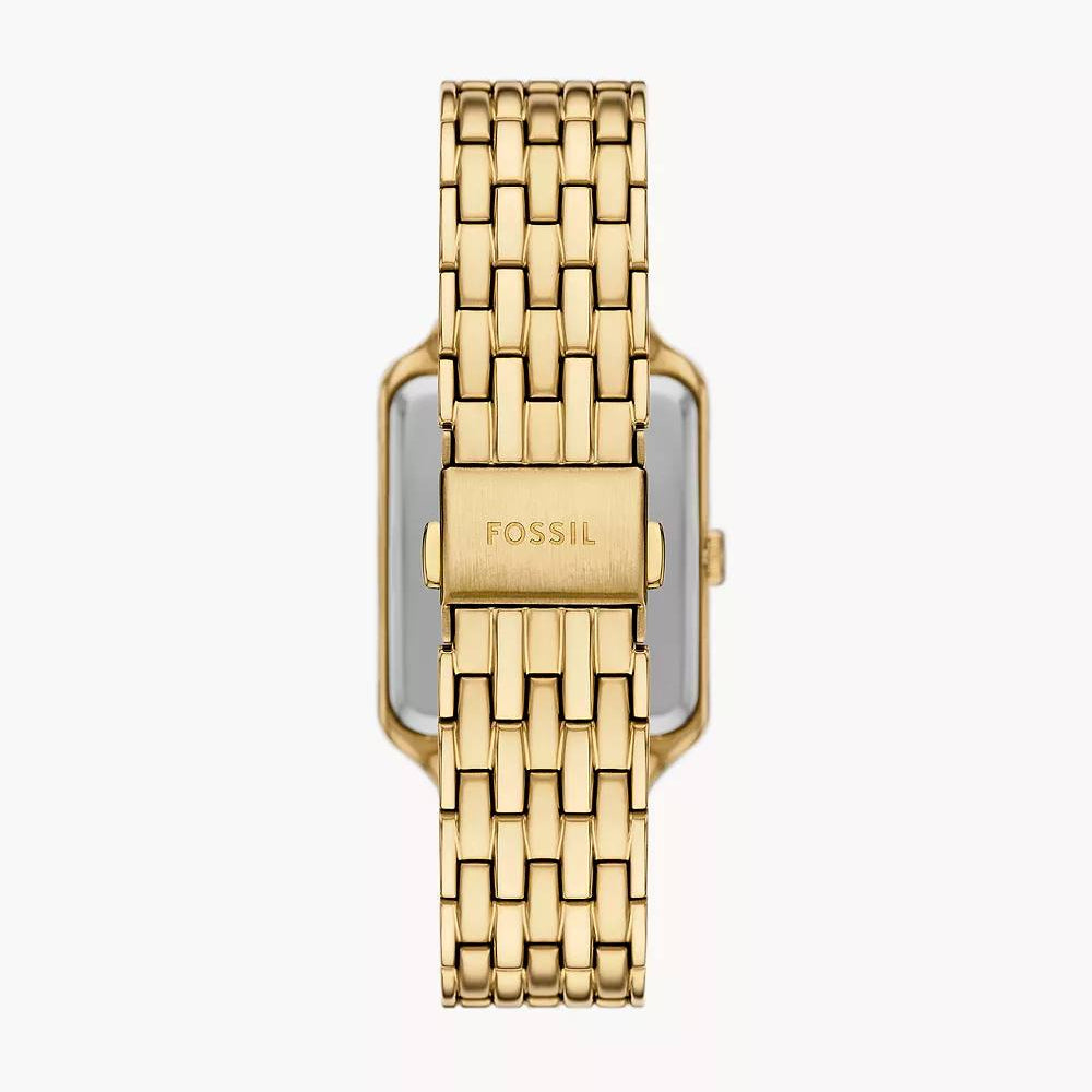 Fossil Gold-Tone Rectangular Women's Watch with Mother-of-Pearl Sun & Moon Dial 👑🕰️✨