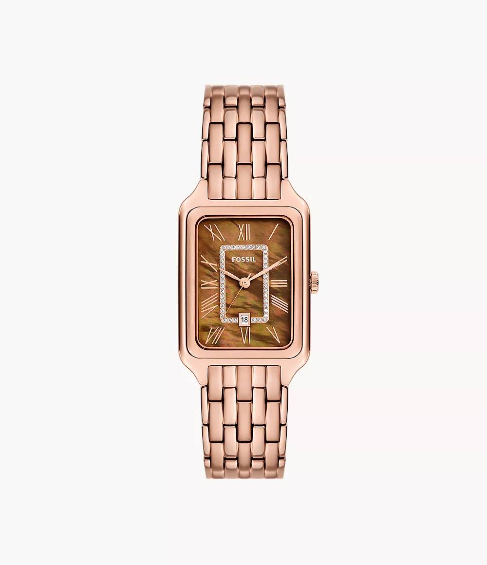 ⌚ Fossil Rose Gold Rectangular Mother-of-Pearl Watch ✨💎