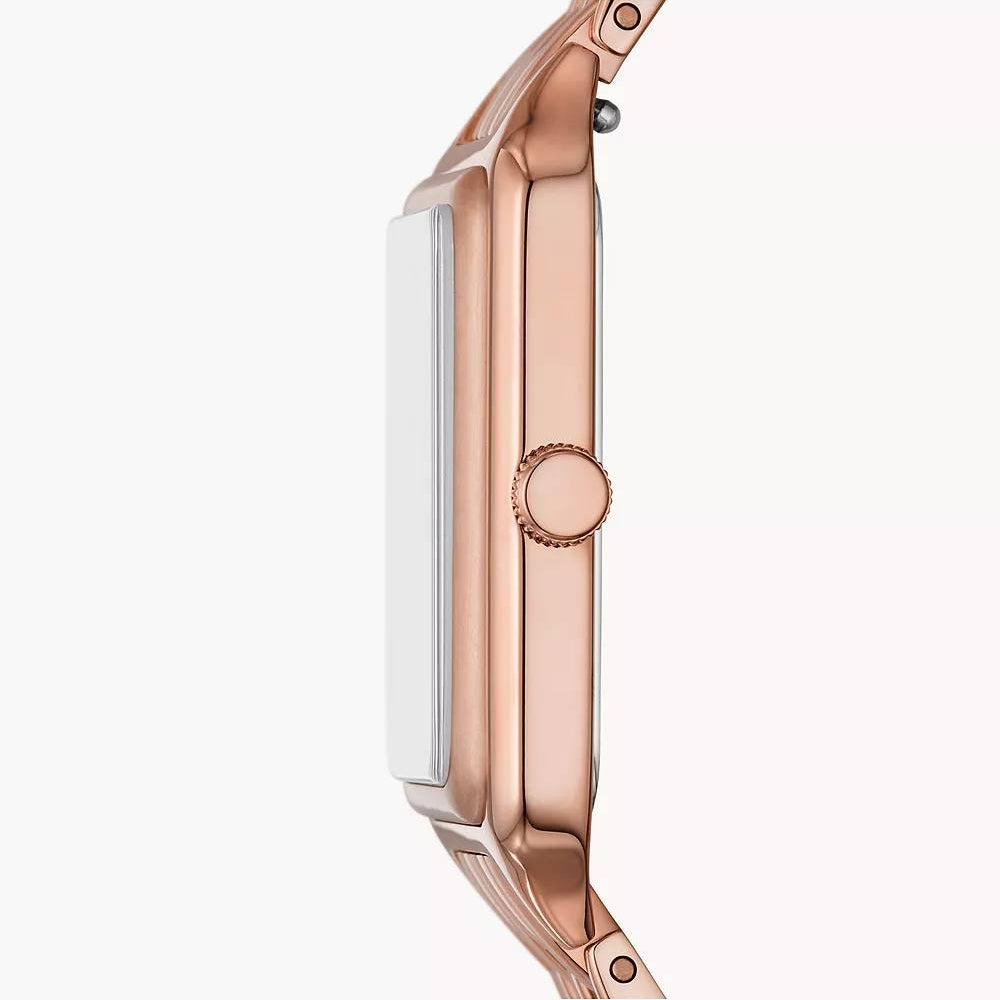 ⌚ Fossil Rose Gold Rectangular Mother-of-Pearl Watch ✨💎