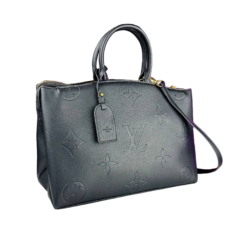 Louis Vuitton Black Monogram Embossed Leather Tote 🖤👜✨