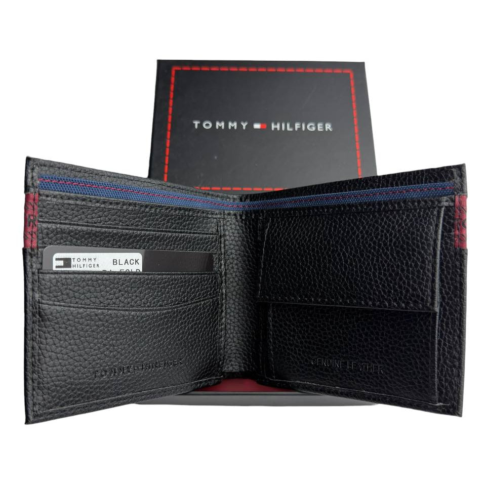 Tommy Hilfiger Men's Bifold Wallet with Red Logo Inlay 💼👔✨