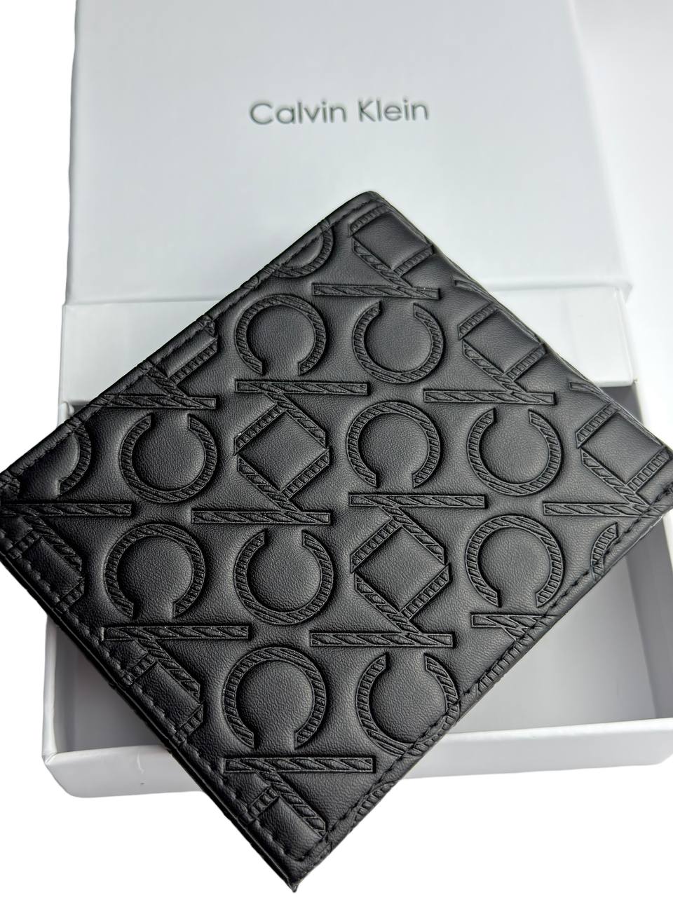 Calvin Klein Embossed Monogram Bifold Leather Wallet 🖤💼✨